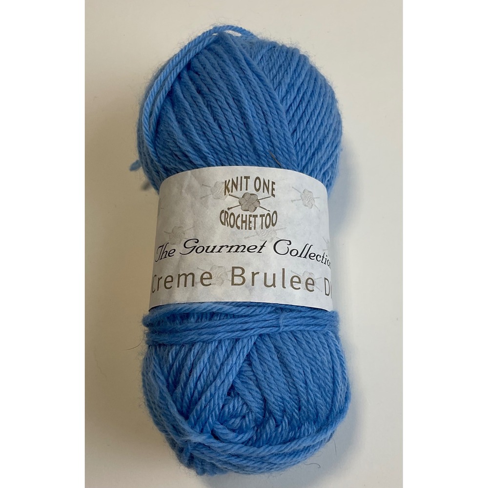 Knit One Crochet Too Creme Brulee DK 100% Merino Superwash Wool Yarn Blue 699